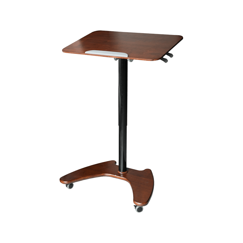 SK06 Escritorio neumático de altura ajustable estilo madera natural con tablero inclinable